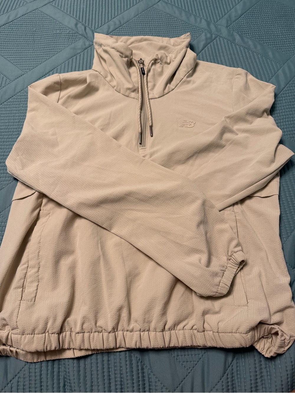 New Balance Women's Beige Half-Zip Utility Pullover